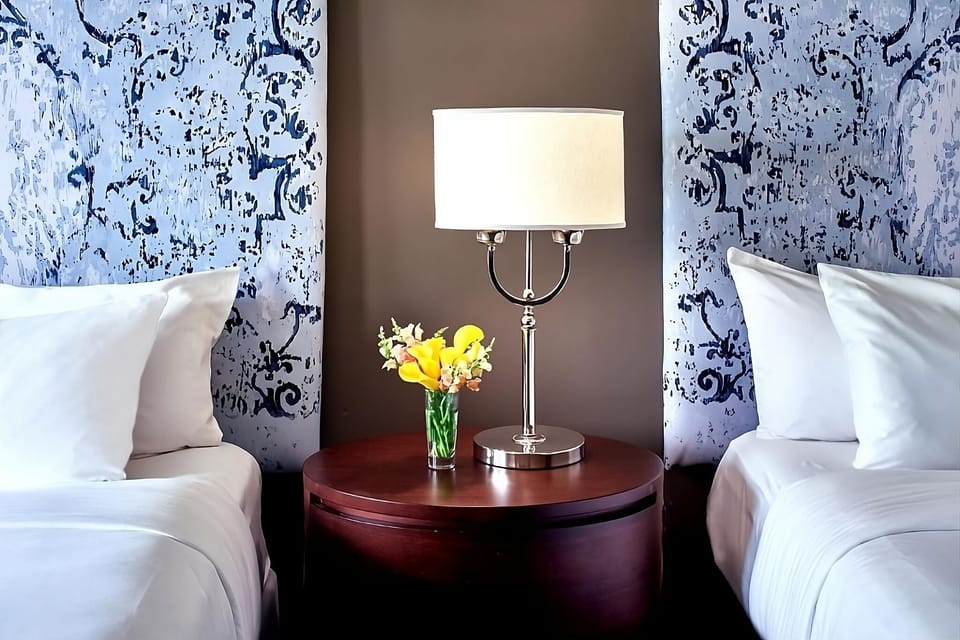 Enjoy thoughtful bedside lighting for quiet, restful evenings in.