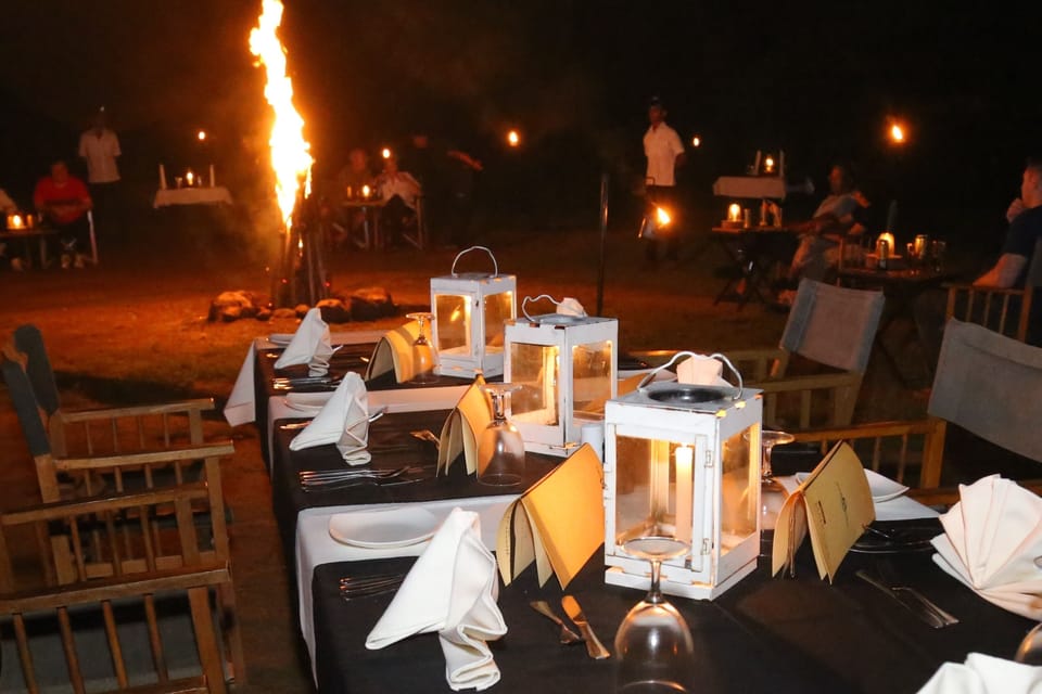 Outdoor banquet area