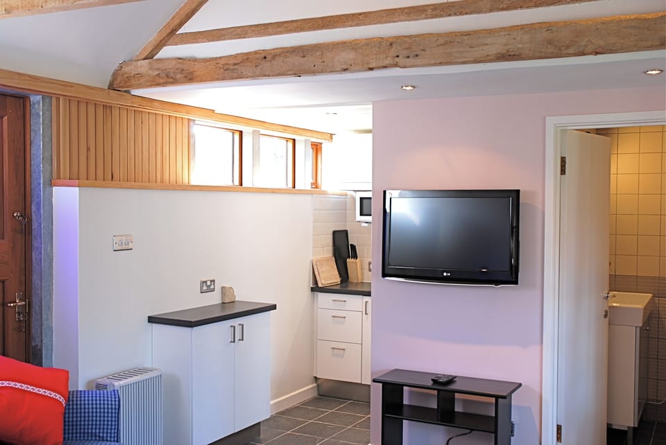 TV and kitchen entrance