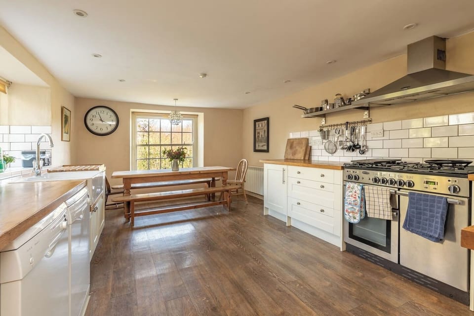 Well equipped Kitchen has Range Cooker, fridge, freezer, and 2 dishwashers