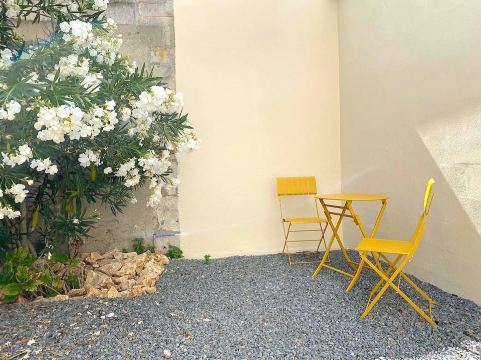 Terrace. Outdoor terrace with garden furniture