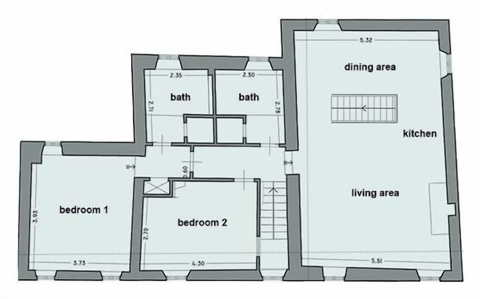il Mulino apartment floor plan.