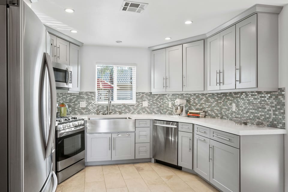 lots of cupboard space and updated appliances. 