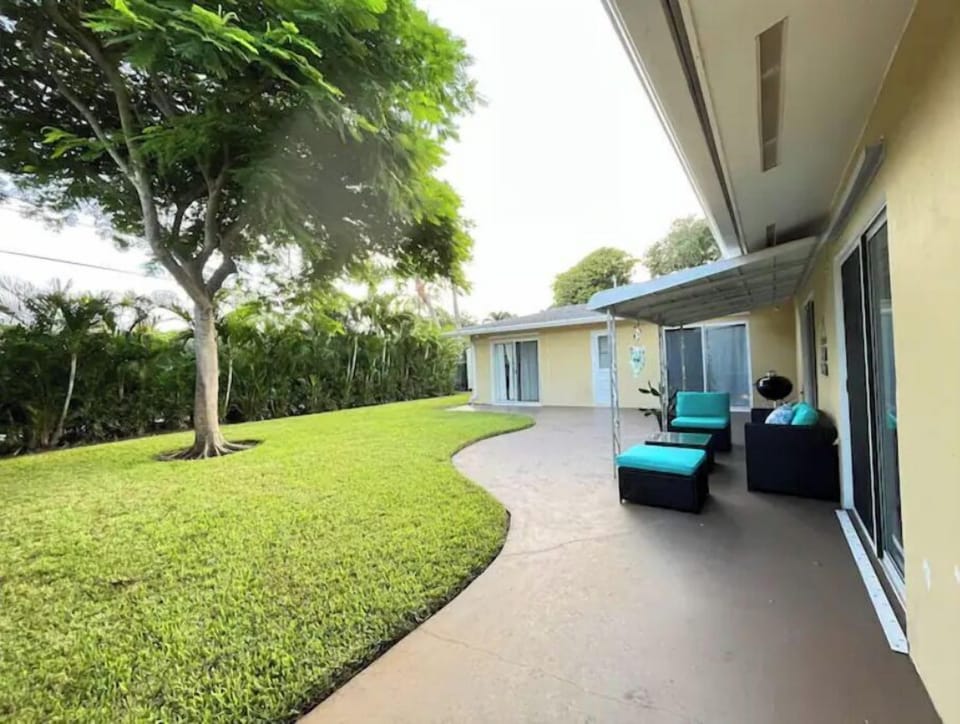 private backyard