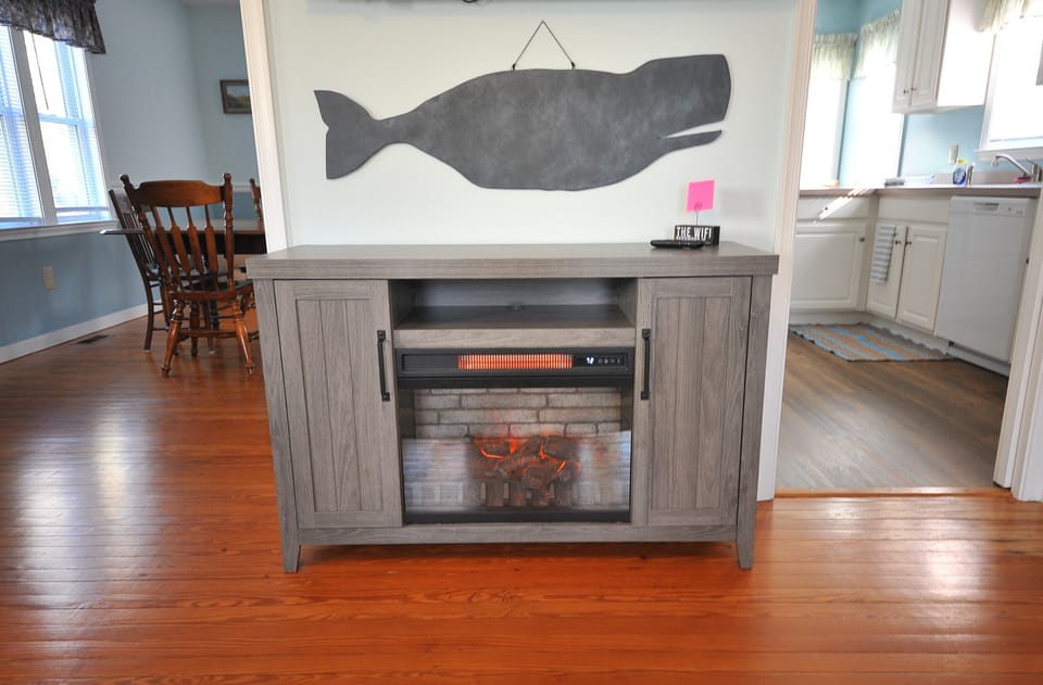 electric fireplace to take the chill off