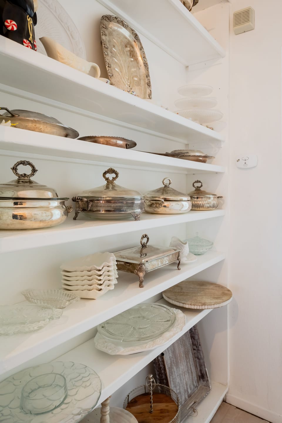 Silver serving dishes makes any occasion special. 