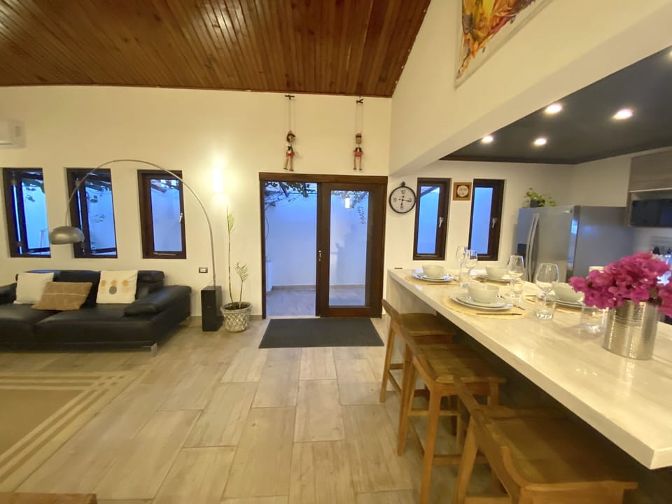 Living room and garden door 