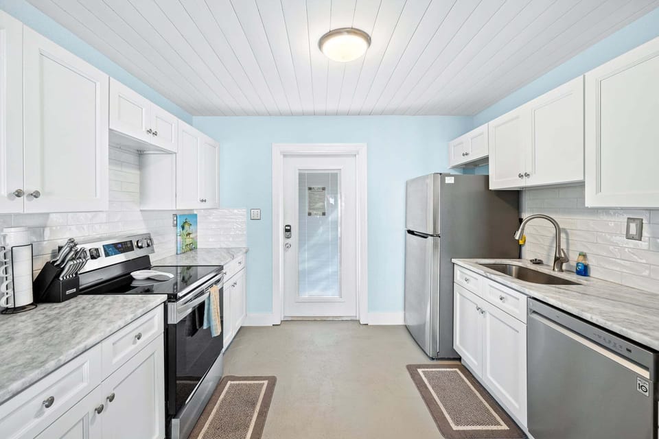 Fully equipped kitchen for all your cooking needs.