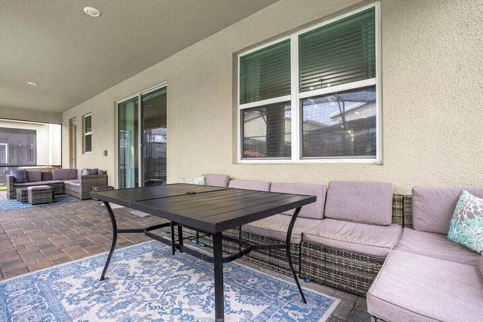 private pool with furniture