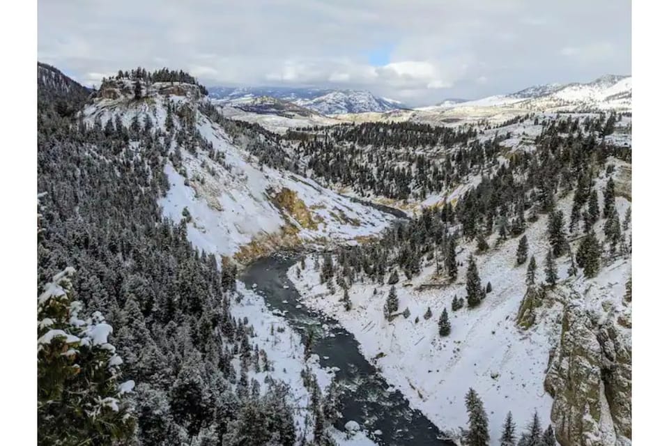 The Yellowstone river in Yellowstone National Park