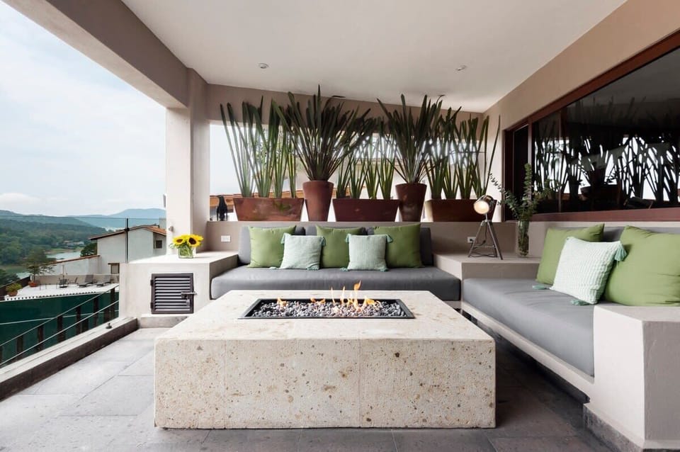 Sala con fire pit