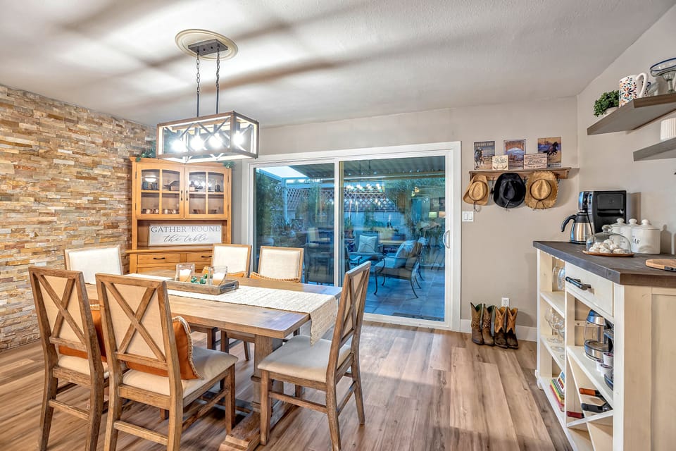 Dining that opens into outdoor living