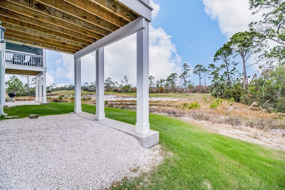 Lost Key Golf Coast Villa Patio looking onto Trees