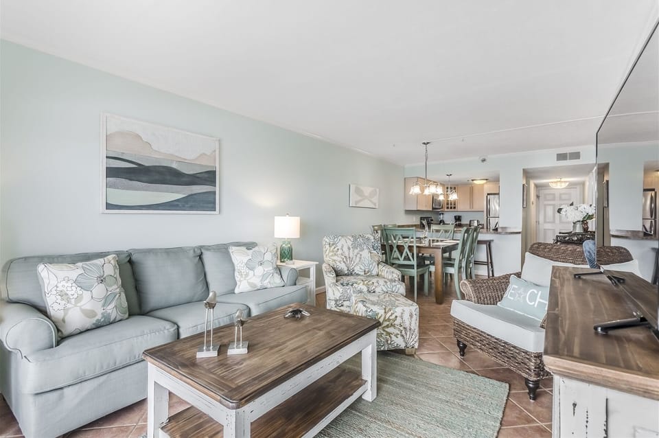 Ocean Breeze West 502 Living Room and Dining Room