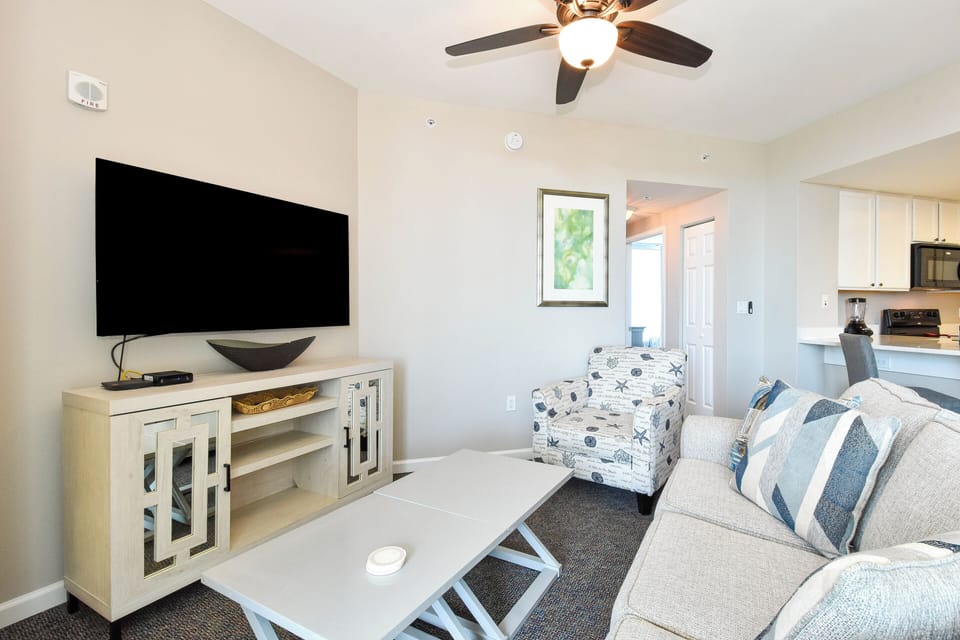 The Palms of Destin 1601 - Living Area with Flat Screen TV