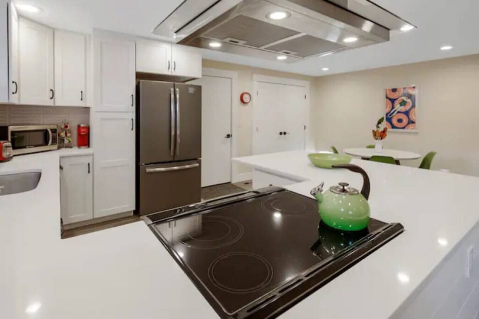 New, stainless appliances