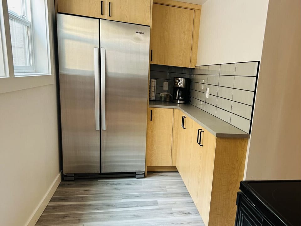 Kitchen fridge and coffee nook
