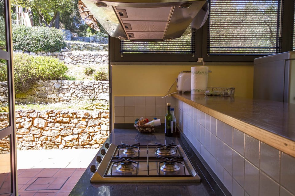 the kitchen