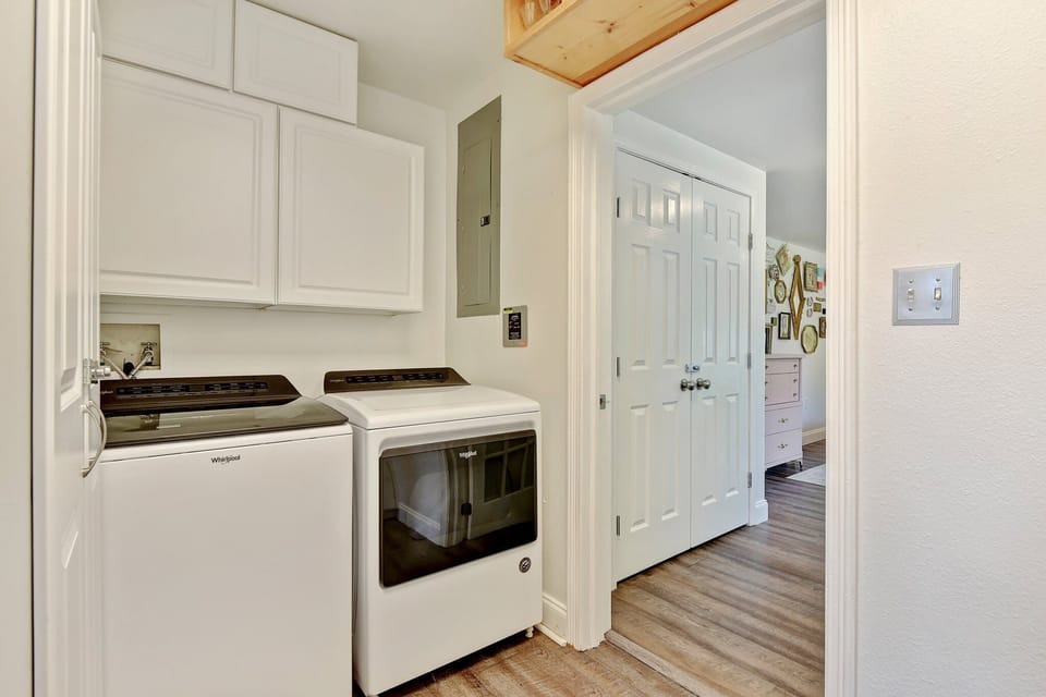 Washer and dryer for guests to utilize. 