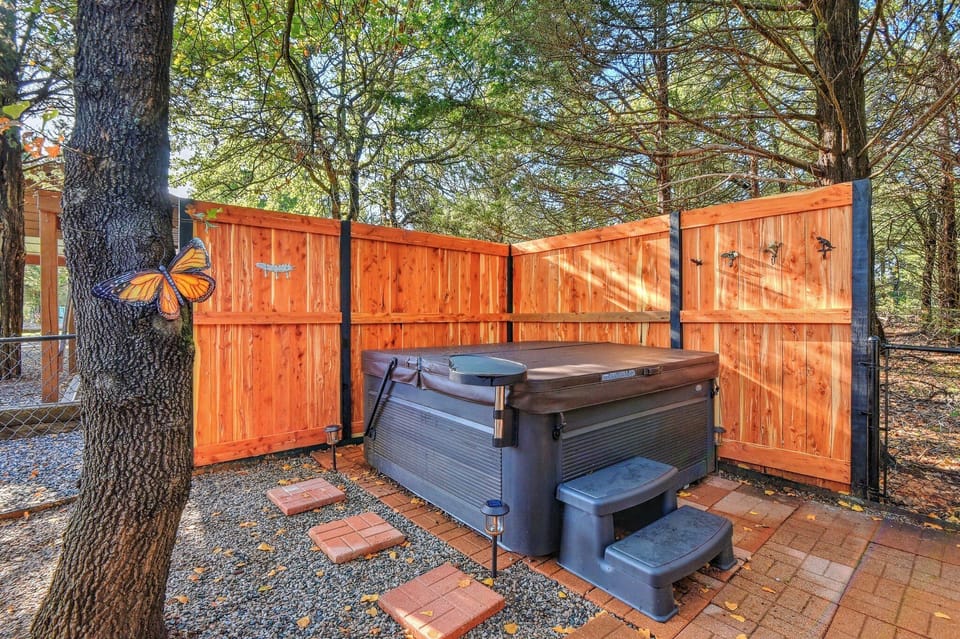 This 6 seater hot tub is perfection after a long day of tubing or hiking! 
