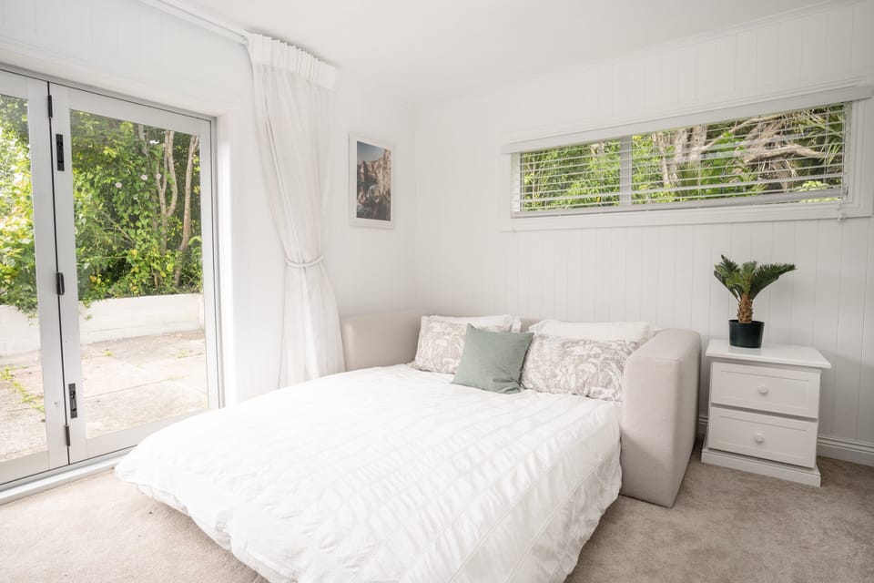 Downstairs Bedroom/office with fold out Ecosa bed.  Very comfy!