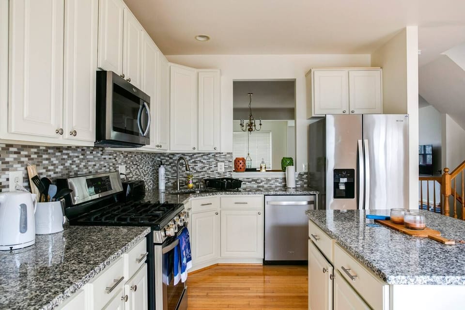 A fully equipped kitchen to prepare your delicious meal.