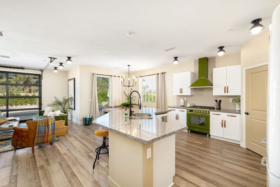 Beautiful and fully stocked kitchen with everything you could possible need! 