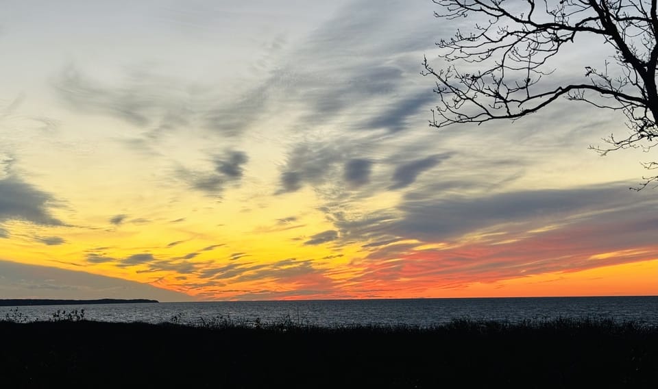 Sunset view from the back porch.