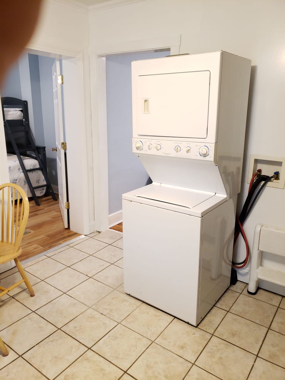 Stackable full size washer and dryer.