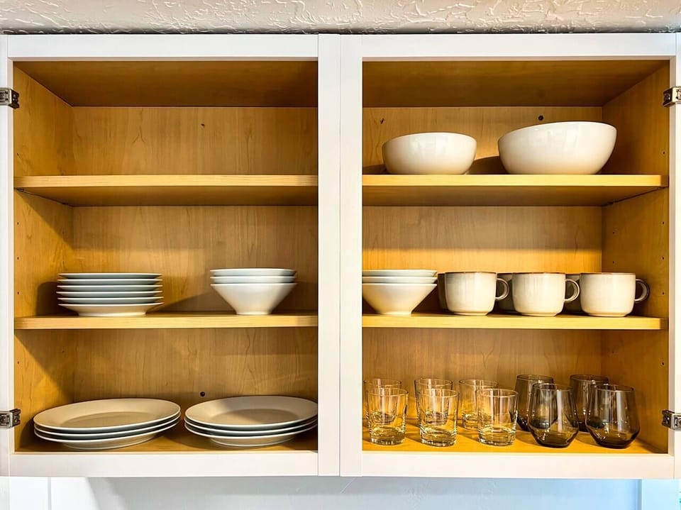 Fully stocked kitchen