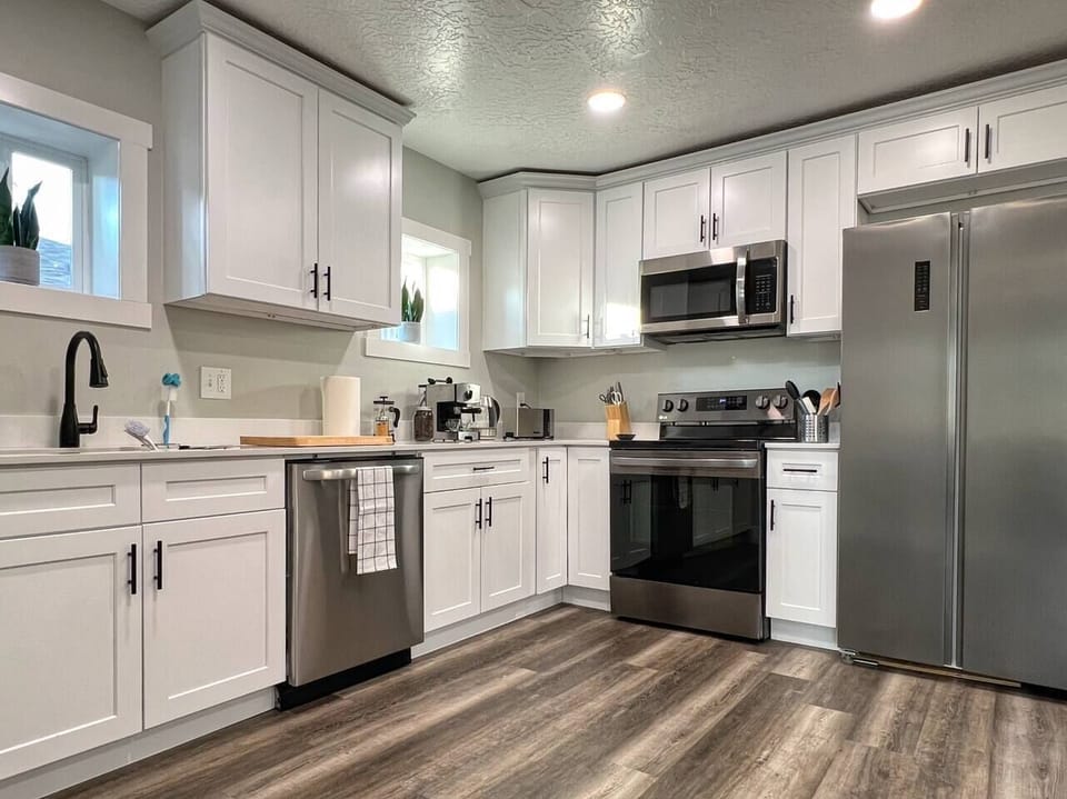 Fully stocked kitchen