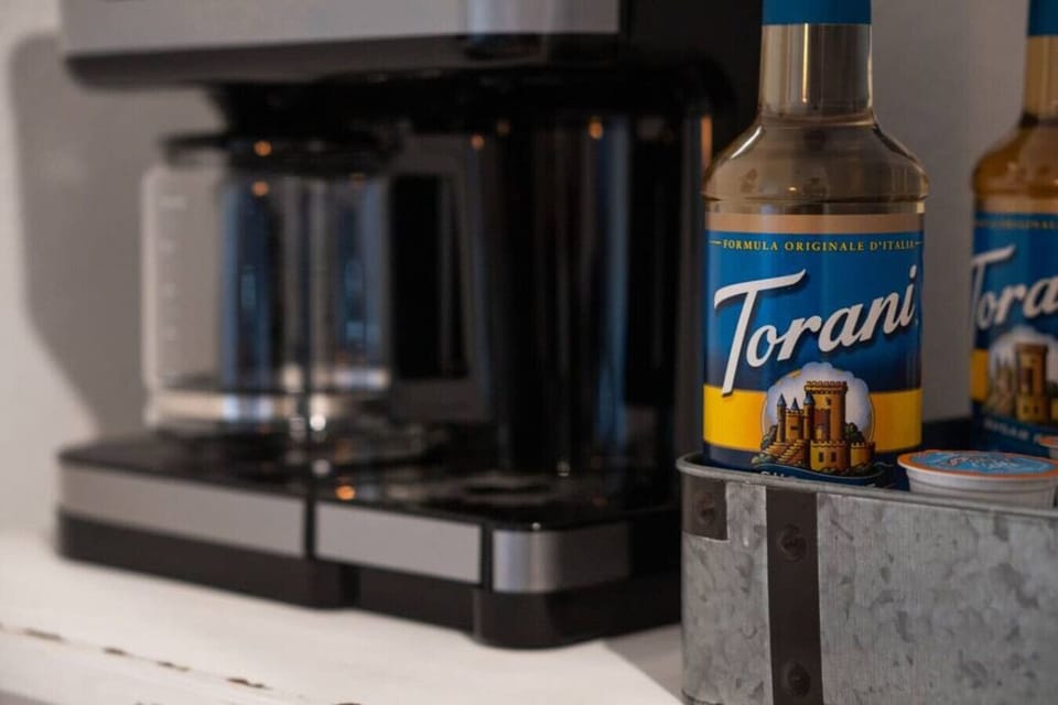 Well-appointed coffee station