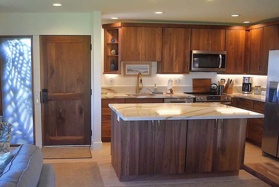 Entry way and kitchen