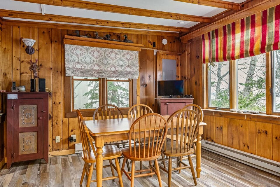 Cozy dining area with beautiful water views