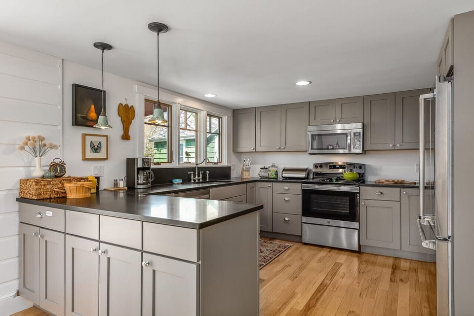 Spacious and modern open concept kitchen