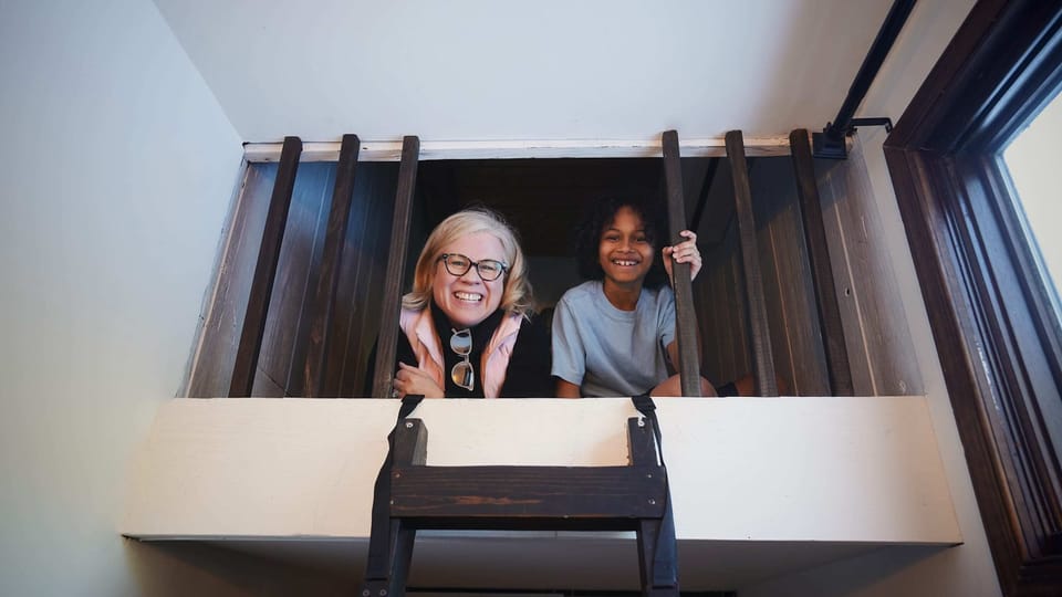 A loft kids play area in bedroom 3
