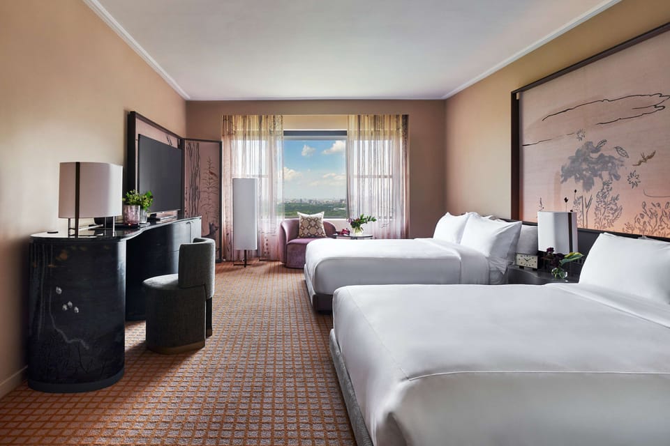 Stretch out in sunlit comfort with skyline views beyond.