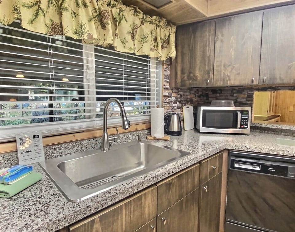 Large sink and dishwasher