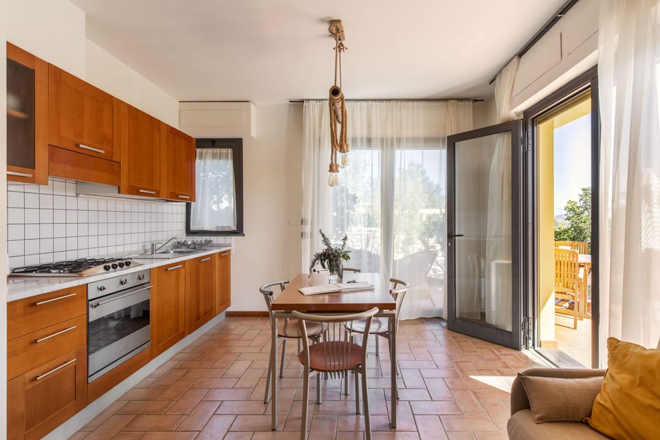 the kitchen