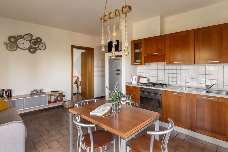 the kitchen