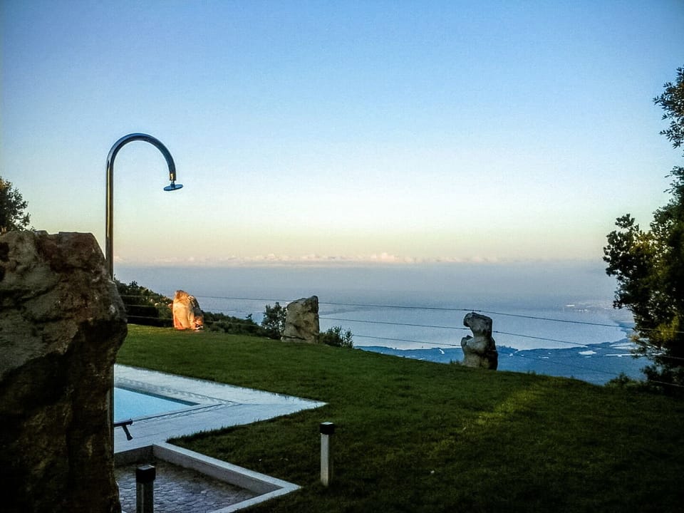 The pool and view