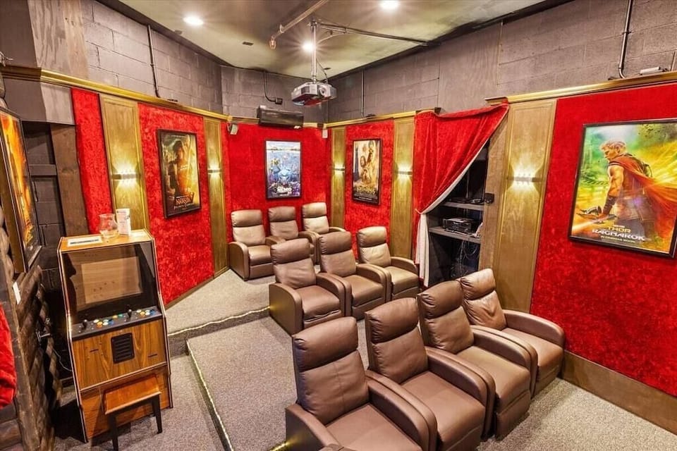 Chalet in the Sky's theater room