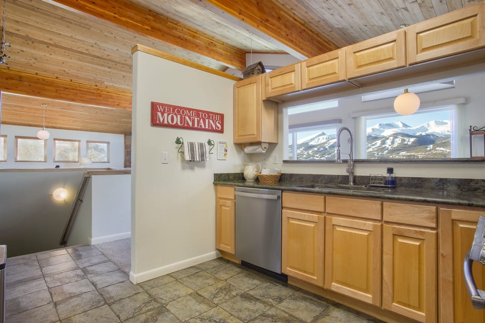 Kitchen with views