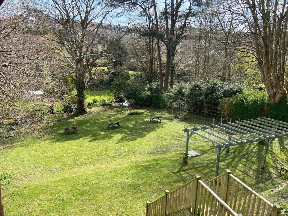 Lawned area of gardens