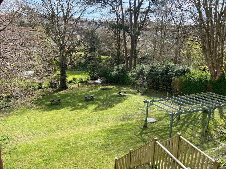 Lawned area of gardens
