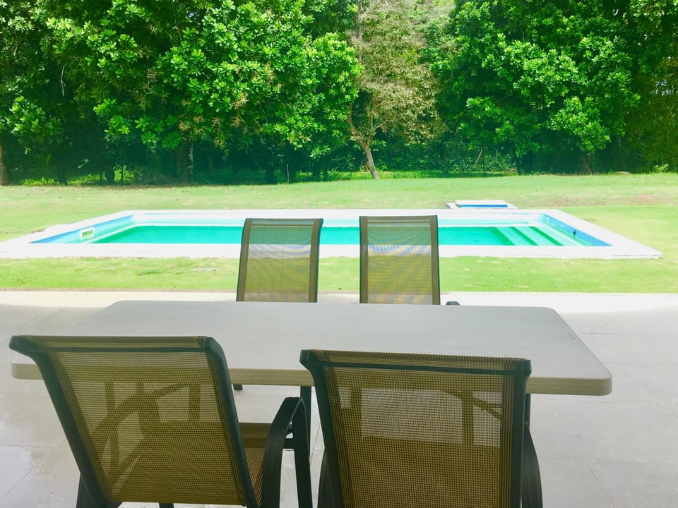 Terrace view with pool