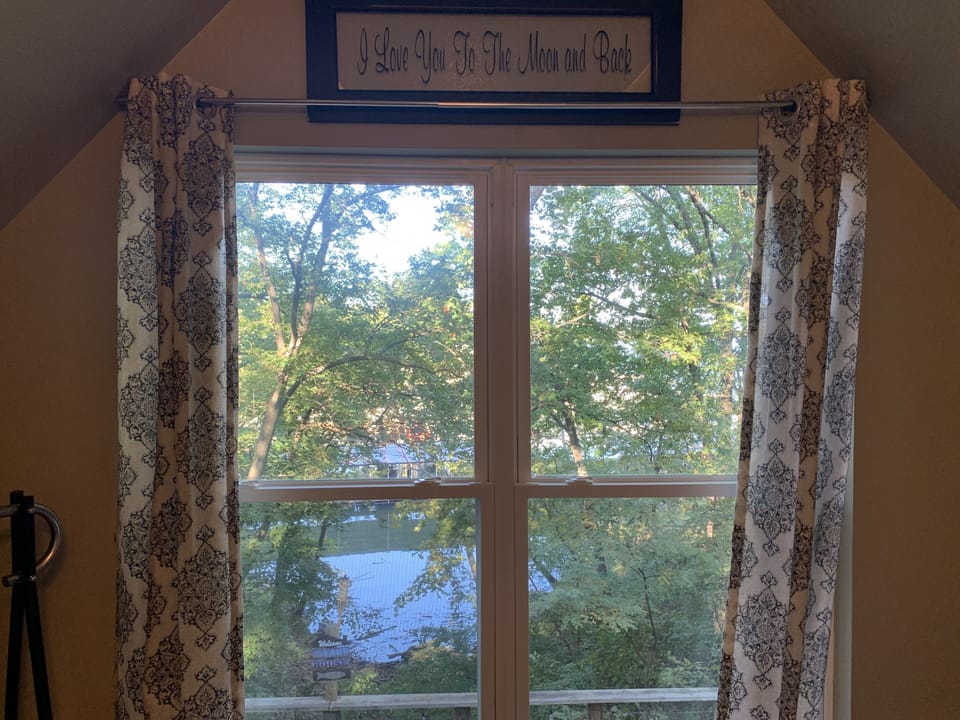 Lakeside and sunrise views from master