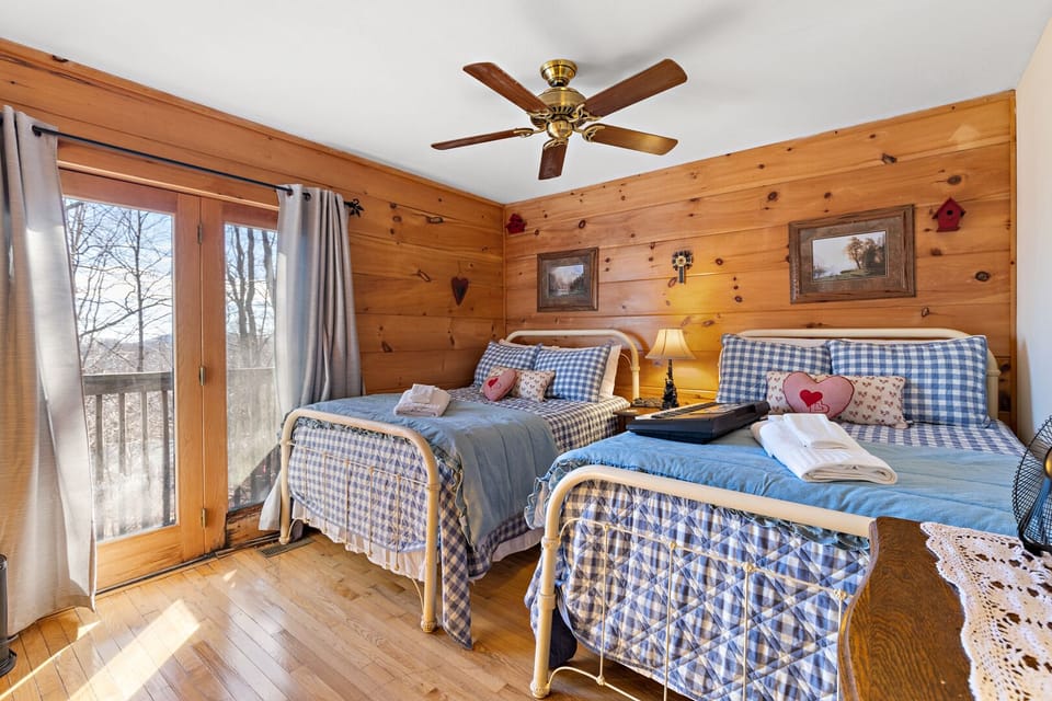Two Full Beds in the Third Lower Level Bedroom