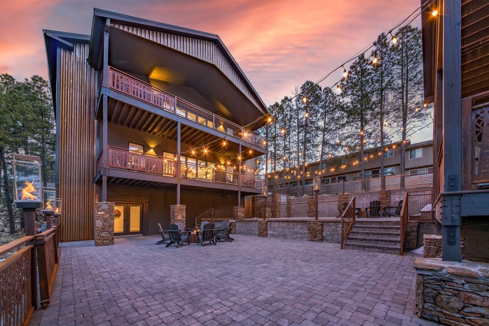 Your home has the lower patio area to hang out in.
