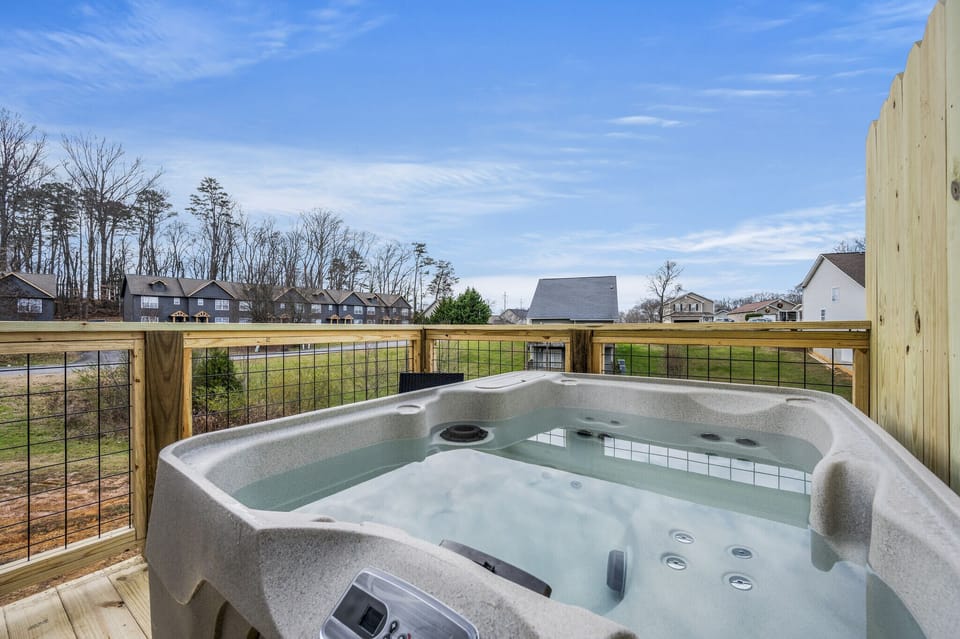 Nothing beats relaxing in the hot tub with loved ones after a long day outdoors.